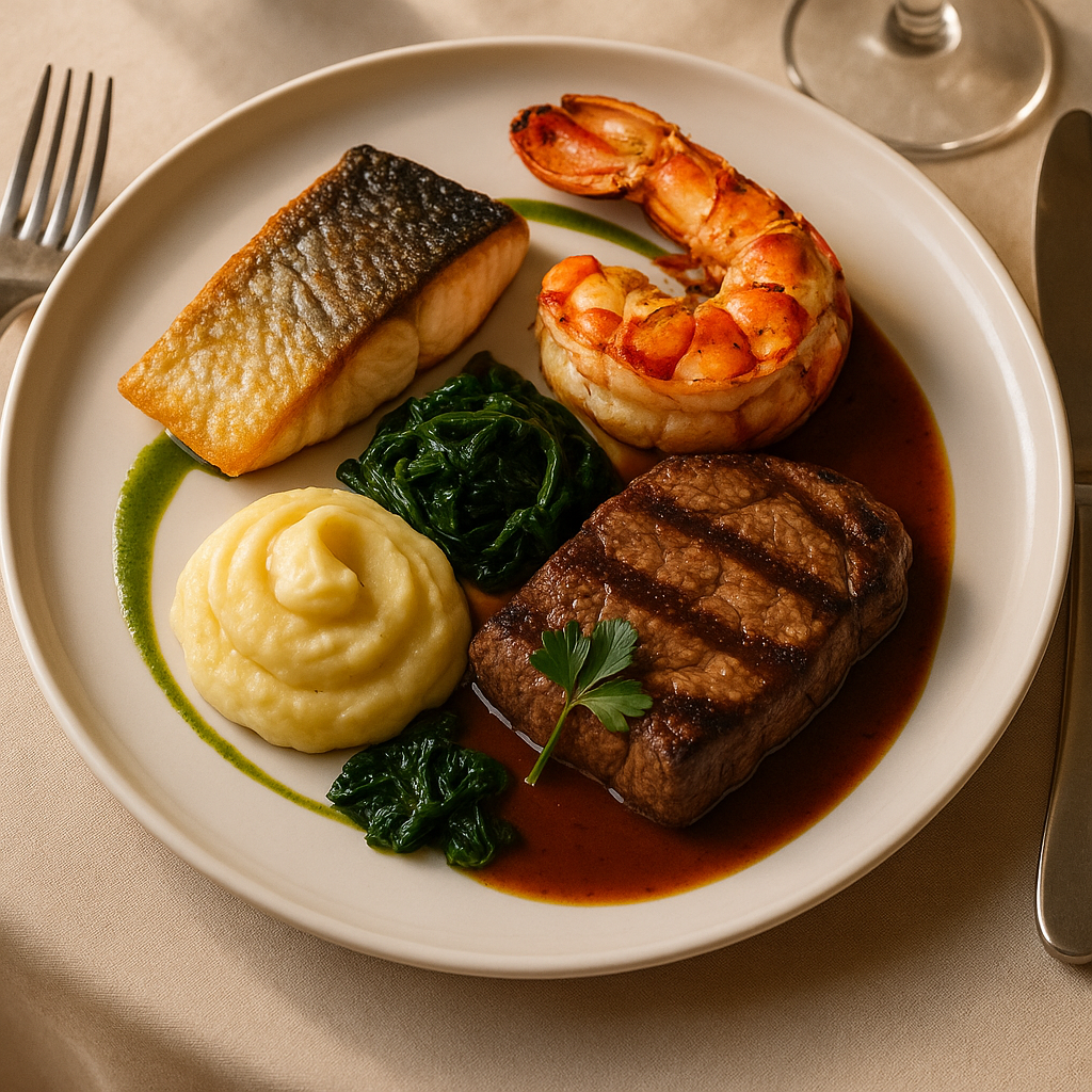 Piatto del menù Menu di Maggio Mare e Terra