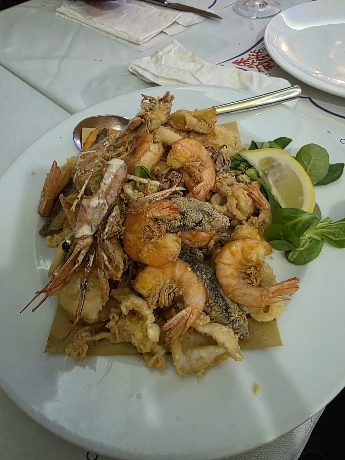 Piatto del menù Menu di Mare