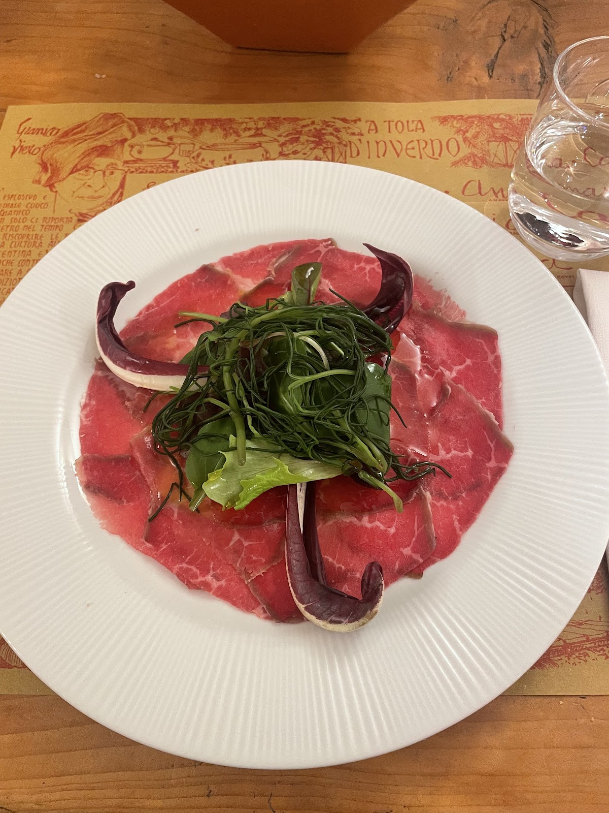 Piatto del menù Menu turistico